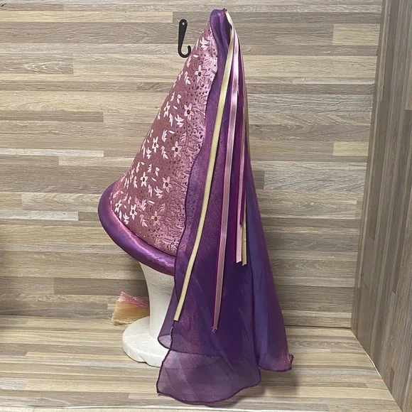Disney Parks Princess Rapunzel hat with a veil and a braided hair extension. - Picture 4 of 5